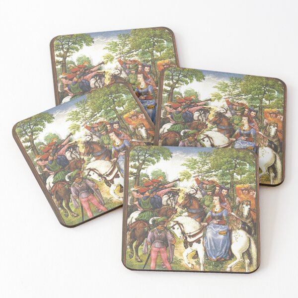 Item preview, Medieval courtiers on horseback designed and sold by Vintage Designs +.