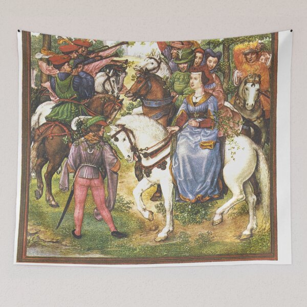Item preview, Medieval courtiers on horseback designed and sold by Vintage Designs +.