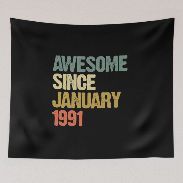 Item preview, Awesome Since January 1991 29th Birthday Gift designed and sold by vomaria.