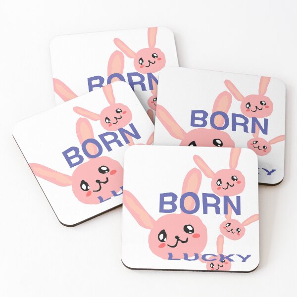 Item preview, Born Lucky Pink Rabbit designed and sold by thejitters.