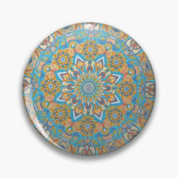 Item preview, mandala in blue and brown designed and sold by studiovanharte.