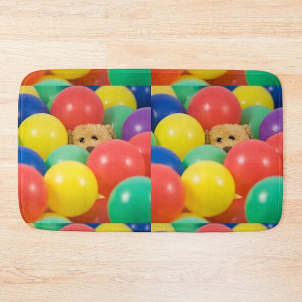 Item preview, Ted overwhelmed in the ball pool - square designed and sold by Latch Farm  Studios.
