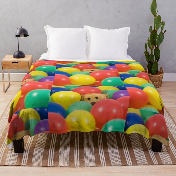 Item preview, Ted overwhelmed in the ball pool - square designed and sold by Latch Farm Studios.