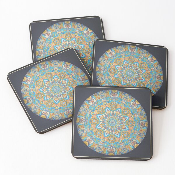 Item preview, mandala in blue and brown designed and sold by studiovanharte.