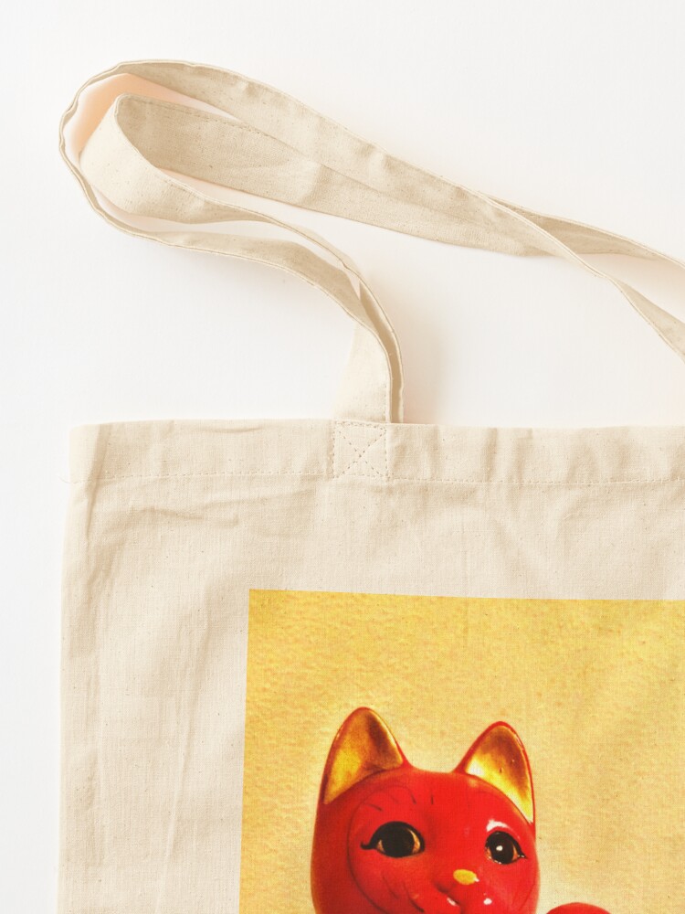 Alternate view of Lucky Cat - Maneki Neko - Cat Lovers - Good Luck Gift  Tote Bag