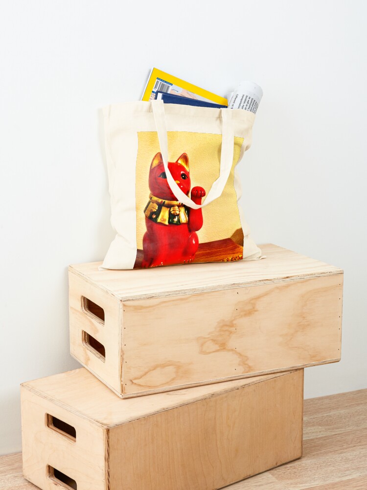 Alternate view of Lucky Cat - Maneki Neko - Cat Lovers - Good Luck Gift Tote Bag