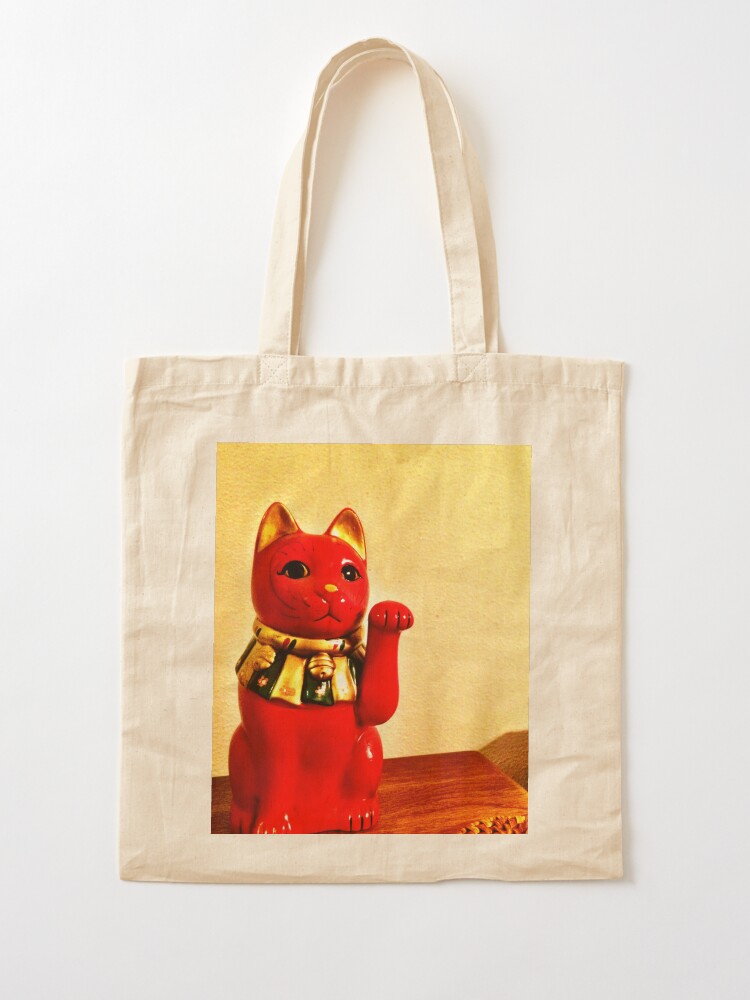 Alternate view of Lucky Cat - Maneki Neko - Cat Lovers - Good Luck Gift Tote Bag