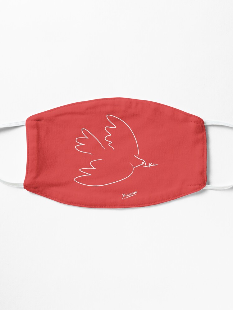 Alternate view of Picasso - Dove - Signature - Line Drawing - WHITE Mask