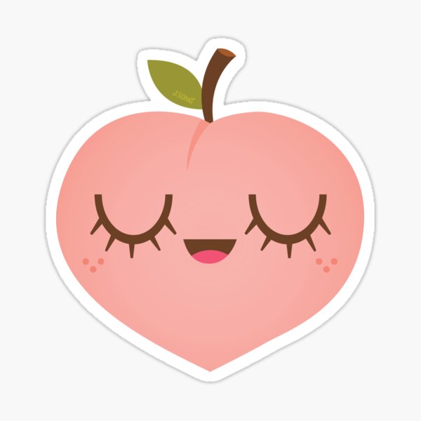 Just Peachy - Surface Pattern Design / Pink Sticker