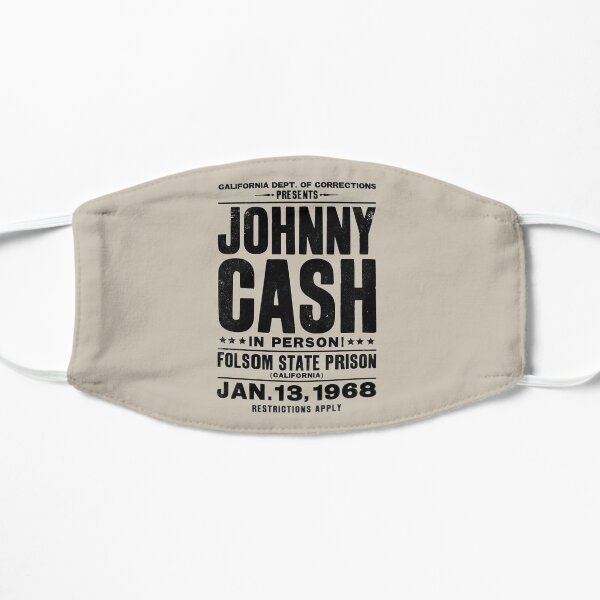 Johnny Cash Vintage Folsom Prison Concert Poster Mask