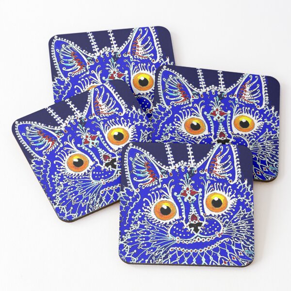 Item preview, GOTHIC CAT : Vintage Louis Wain Abstract decorative psychedelic print designed and sold by posterbobs.