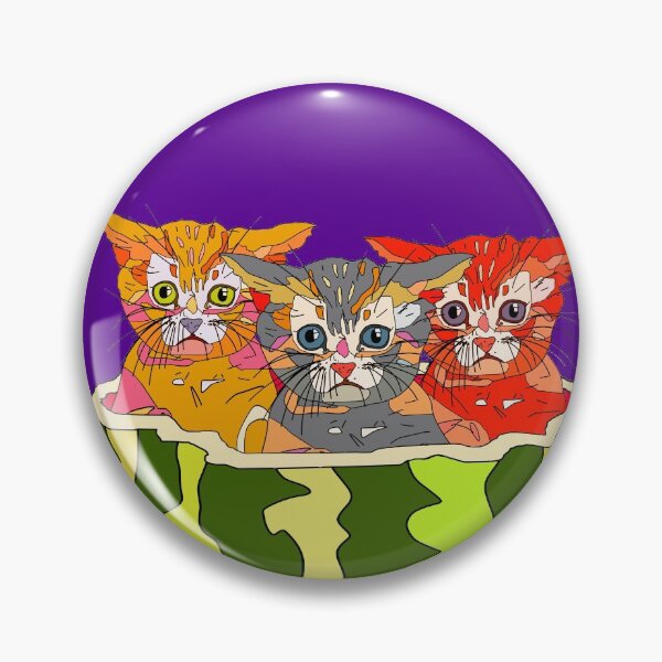Item preview, Cats in Watermelon Jacuzzi designed and sold by NOTSNIW ART.