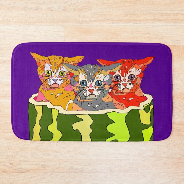 Item preview, Cats in Watermelon Jacuzzi designed and sold by NOTSNIW ART.