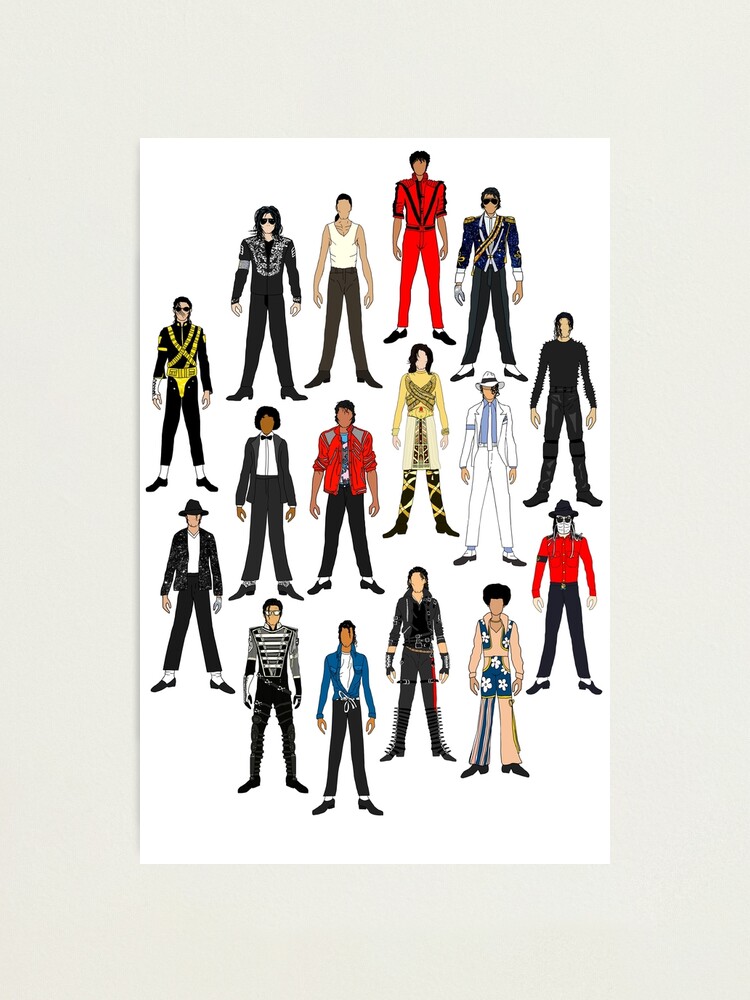 Outfits of King Jackson Pop Music Fashion Photographic Print for Sale by  Notsniw Art