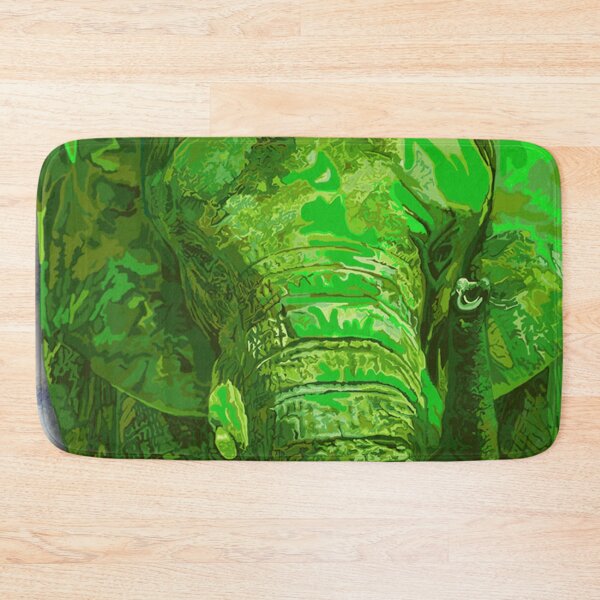 Item preview, Green painted Elephant artwork designed and sold by Jennifer Stedman.