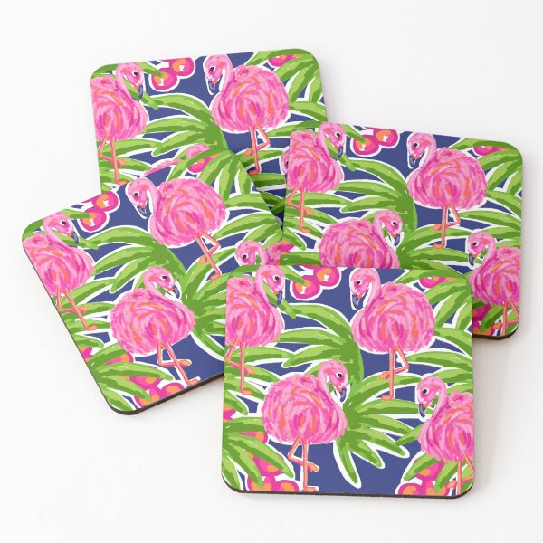 Item preview, Preppy Cute Hand Painted Pink Flamingo Pattern designed and sold by emrdesigns.