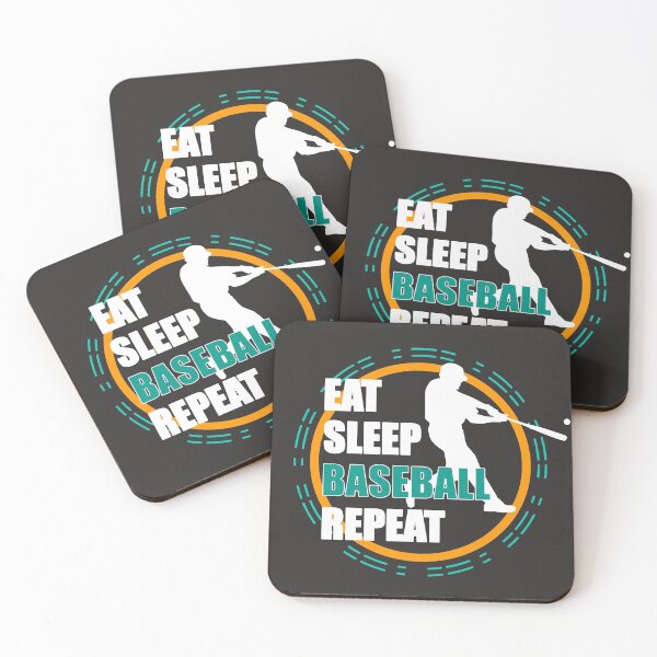 Item preview, Eat sleep baseball repeat designed and sold by blikonie.