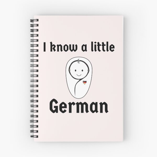 Item preview, I know a little German Baby German Heart Black Writing designed and sold by Time4German.