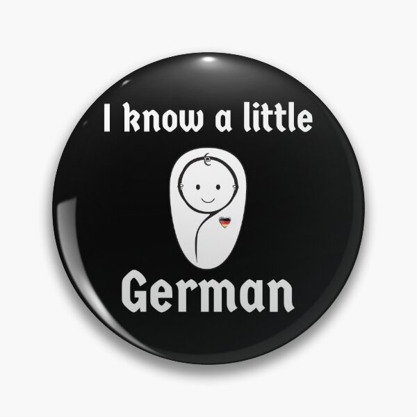 Item preview, I know a little German Baby German Heart White Writing designed and sold by Time4German.