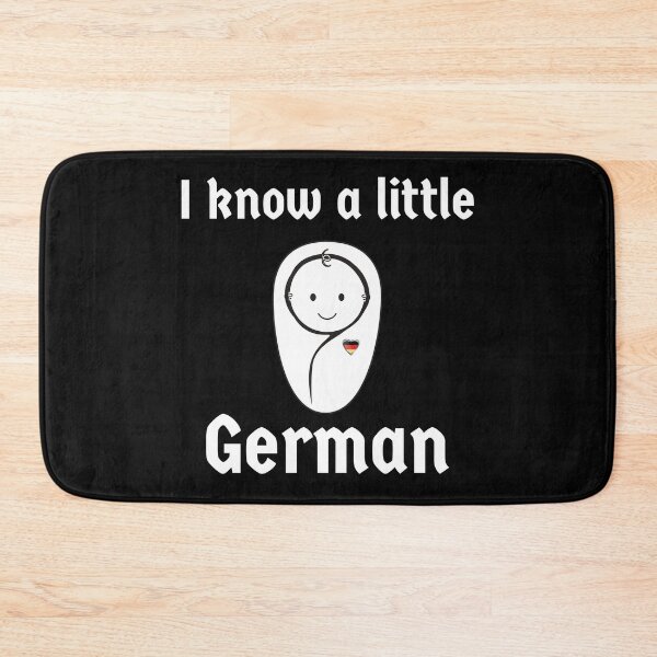 Item preview, I know a little German Baby German Heart White Writing designed and sold by Time4German.