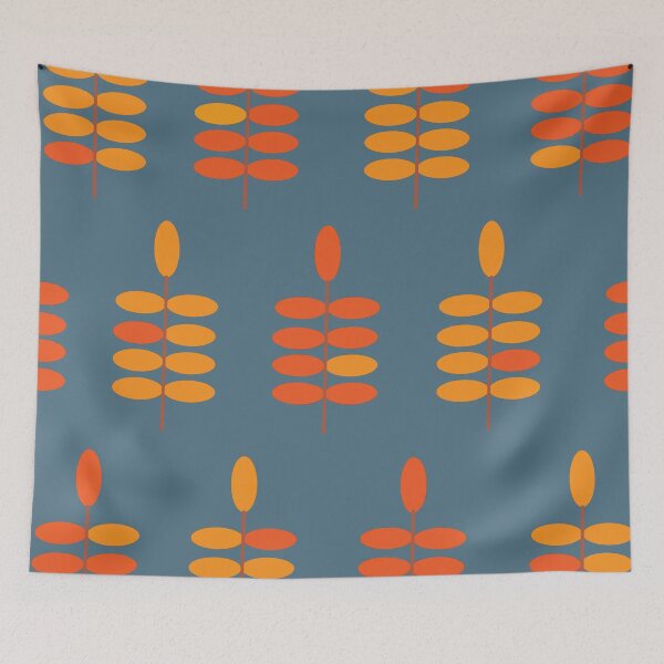 Item preview, Retro Orange Leaves with bkgrd designed and sold by Orchyd.