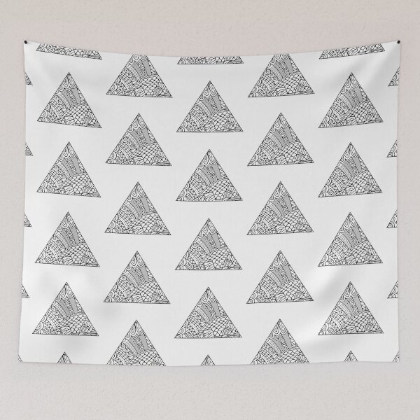 Item preview, Triangle patterned black and white designed and sold by Zwuck.