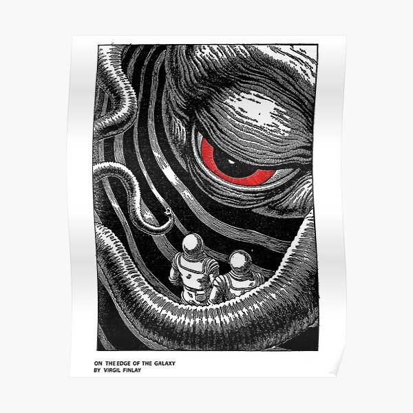 The edge of the galaxy illustration Poster