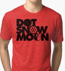 Dot Snow Moon (Black Text) Tri-blend T-Shirt