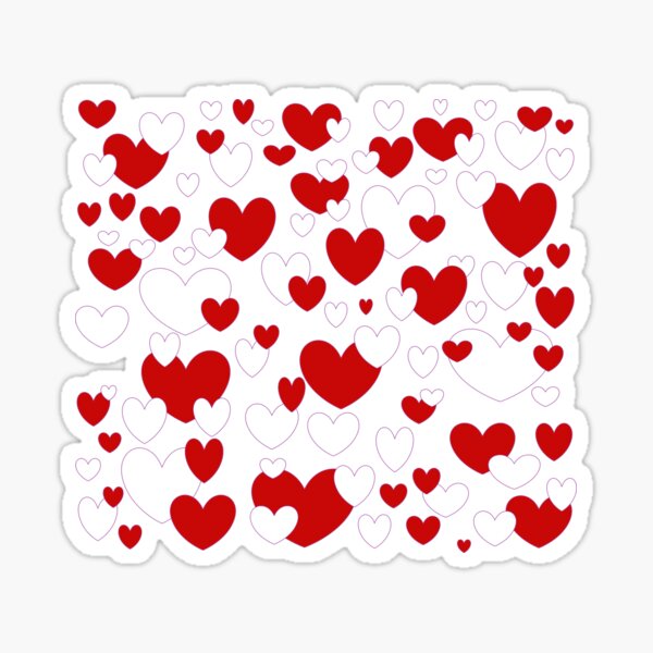 Red, White, and Blue Hearts Sticker