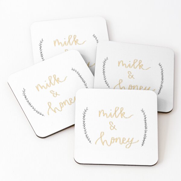 milk and honey Coasters (Set of 4)