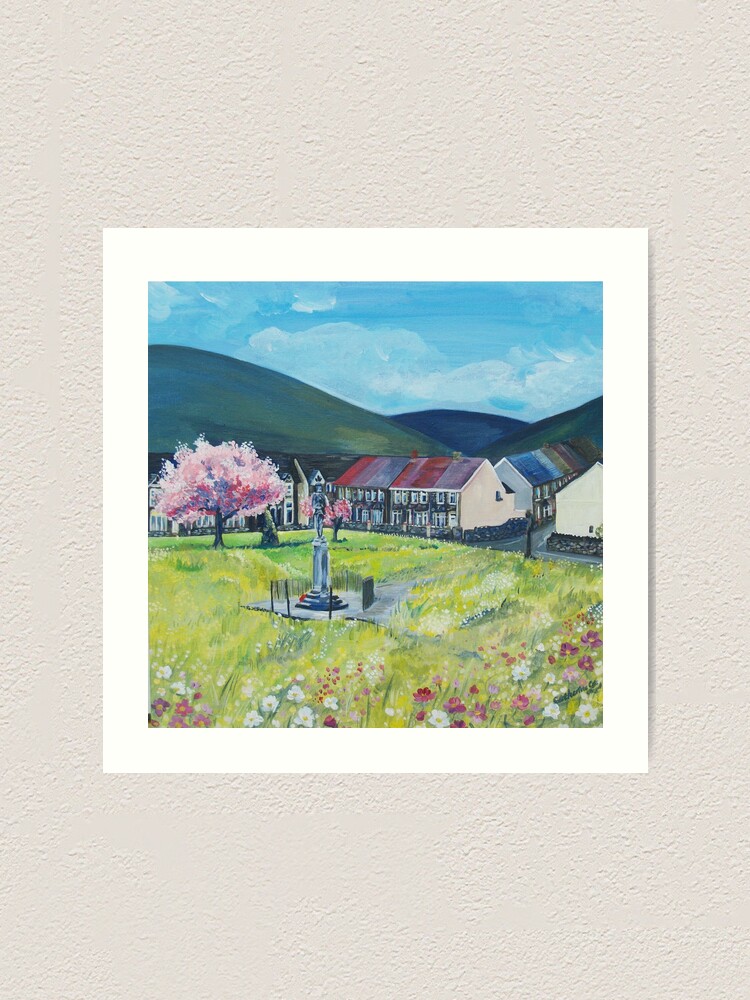Alternate view of Acrylic Painting of The daisy park Art Print