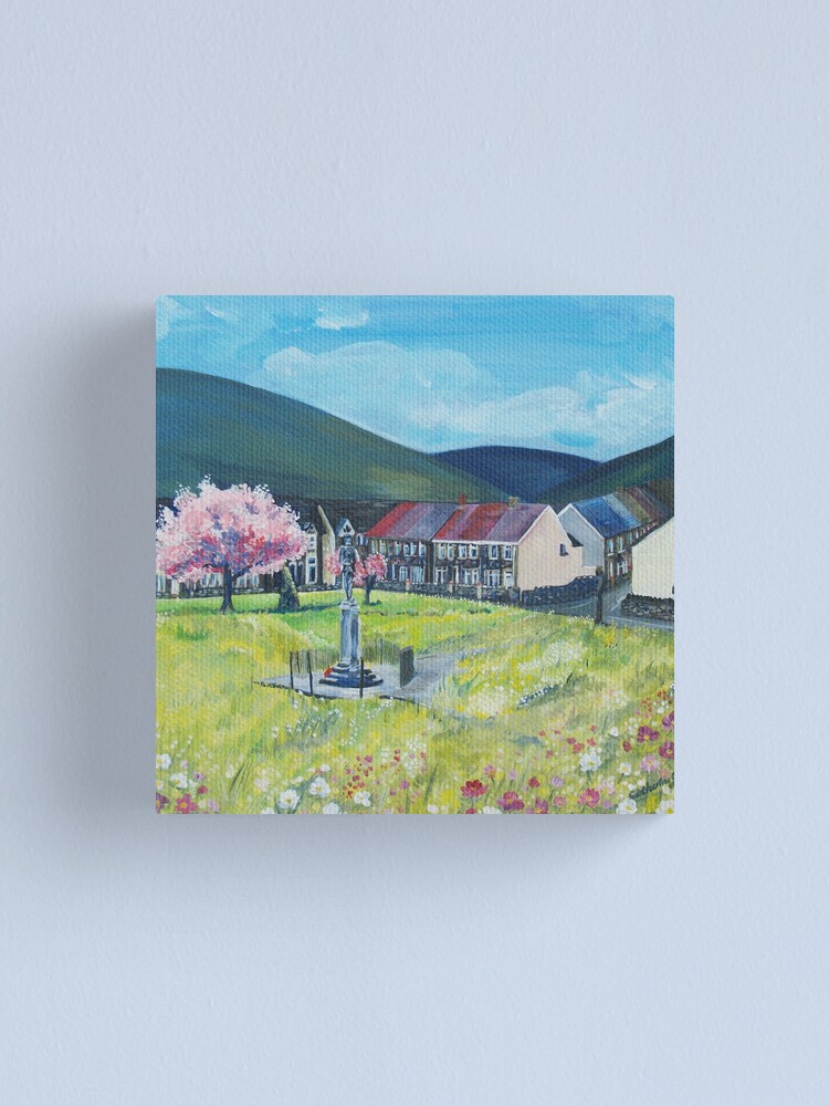 Alternate view of Acrylic Painting of The daisy park Canvas Print
