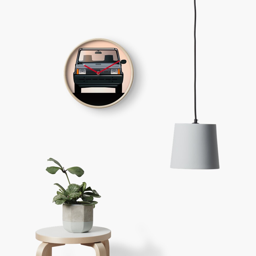 Modern Euro Icons Series FIAT Panda (Tipo 141) Clock for Sale by monkeycom