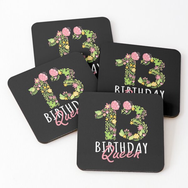 Item preview, 13th Birthday Queen 13 Years Old Girl Floral B-day Theme design designed and sold by Grabitees.