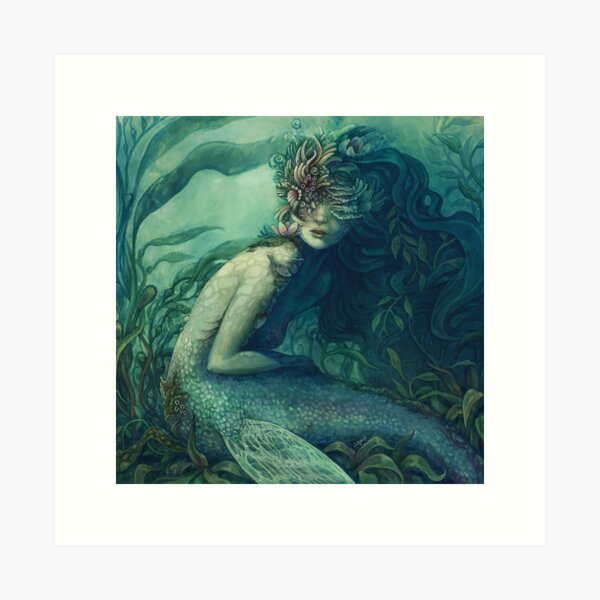 Premium AI Image  Ulysses sirens mermaids modern tale fluid liquid dress  cartoon illustration the singing siren greek mythology tale