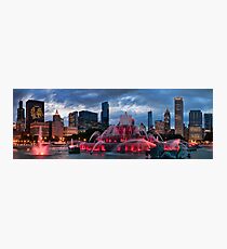 Chicago Blackhawks Skyline Photographic Print