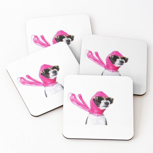 Item preview,  A Dog With A Pink Scarf And Glasses designed and sold by asun5.
