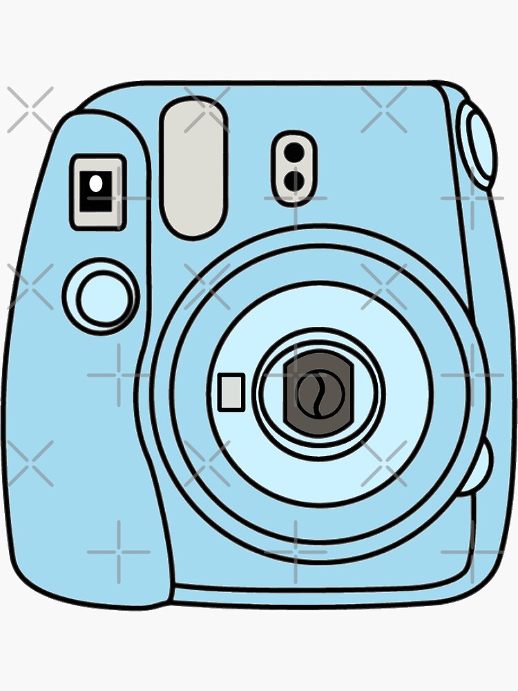 Baby Blue Instax Fujifilm Sticker for Sale by creativeloft