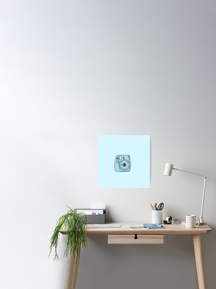 Baby Blue Instax Fujifilm Poster for Sale by creativeloft