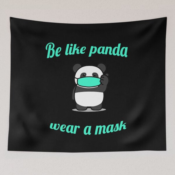 Item preview, Safe Panda wear a mask designed and sold by BandOfThePand.