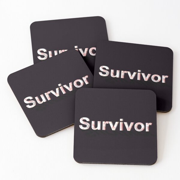 Item preview, Survivor typography marble white lava  text  designed and sold by suki42deathlake.