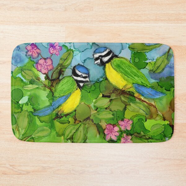 Item preview, Blue Tits and Spring Blossom designed and sold by LymphomaLass.