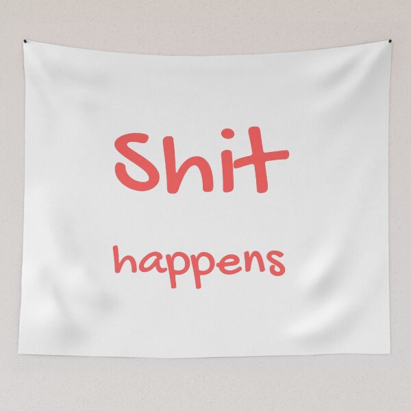Item preview, Shit Happens, gift idea for women and men, funny face mask designed and sold by Whiskylover.