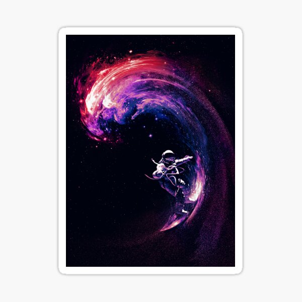 Space Surfing II Sticker
