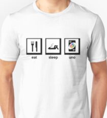 eat, sleep, uno (+4 uno card game) Unisex T-Shirt