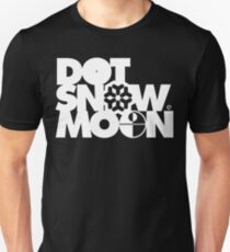 Dot Snow Moon (White Text) Unisex T-Shirt