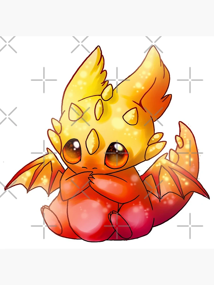 Dragon Fire Type Pokemon Kawaii Chibi Graphic · Creative Fabrica