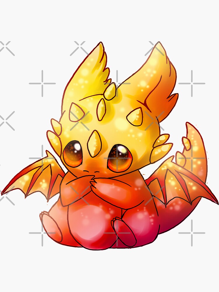 "Cute Dragon " Sticker by michelledraws Redbubble