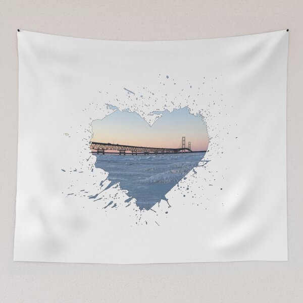 Item preview, Heart - Mackinaw Bridge designed and sold by SaltyTuba.