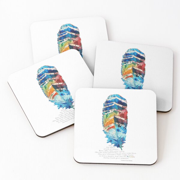 Item preview, Colorful Feather Art - Cherokee Blessing - By Sharon Cummings designed and sold by Sharon Cummings Art.